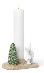 Christmass Kiss karácsonyi agyagkerámia gyertyatartó, hosszúság 17 cm - Kähler Design