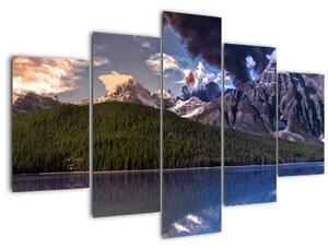 A tó és a hegyek képe (150x105 cm)
