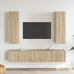 4 részes Sonoma Tölgy TV Szekrény Szett