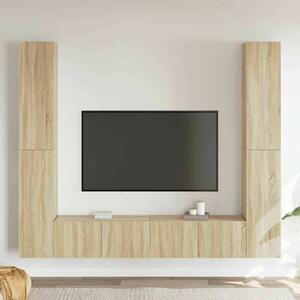 Modern TV Szekrény Szett - Sonoma Tölgy - 6 Rész
