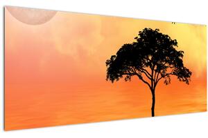 Kép egy fáról naplementekor (120x50 cm)