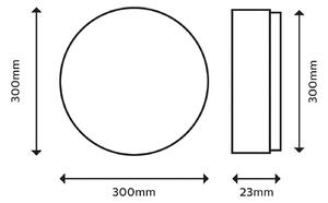 Philips SuperSlim LED IP44 2700K Ø 29,5 cm fehér, dimmelhető, Fehér / opál, Fürdőszoba, fém
