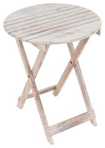 DIVERO Kerti asztal összecsukható égetett 50 cm