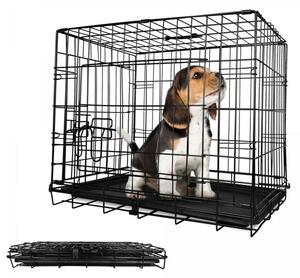 Leopet® Kutyaketrec összecsukható 91 x 57 x 63,5 cm L fekete