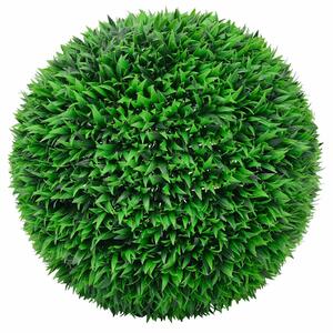 VidaXL 2 db zöld mesterséges boxwood gömbök LED fényekkel 55 cm