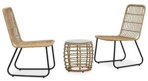 Polyrattan Kültéri Bisztrószett - 2 Székes