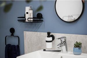 Static-Loc® Pavia fekete fali fürdőszobai polc, szélesség 26 cm - Wenko
