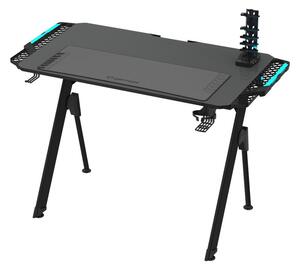 Milagro Gaming asztal FALCON LED RGB háttérvilágítással 116x60 cm fekete MI1965