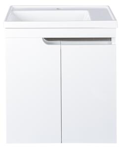 PIRAMIDA EURIDIKA 60LH fali függesztett fürdőszobabútor - öntött műmárvány mosdóval -60 x 60 x 38 cm