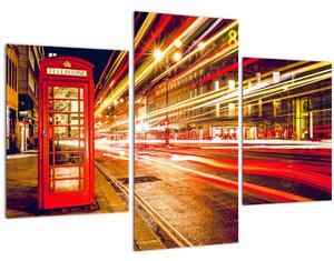 Piros londoni telefonfülke képe (90x60 cm)