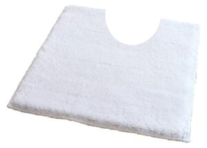 Fürdőszoba-szőnyeg UNI COLOR Fehér - Fehér / 50 x 50 cm WC kagyló elé, kivágással