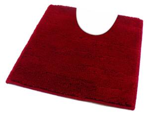 Fürdőszoba-szőnyeg UNI COLOR Piros - Piros / 50 x 50 cm WC kagyló elé, kivágással