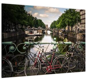 Egy bicikli képe a városban (70x50 cm)
