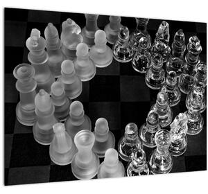 Kép - fekete-fehér sakk (70x50 cm)