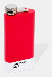 Piros rozsdamentes acél laposüveg 150 ml Red 2035 – Pantone