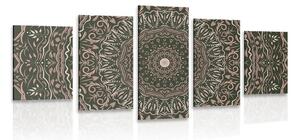 5 részes kép Mandala vintage stílusban