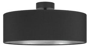 Tres XL fekete mennyezeti lámpa ezüstszínű részletekkel, ⌀ 45 cm - Bulb Attack