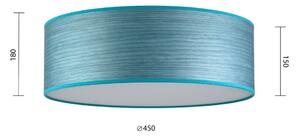 Ocho XL kék mennyezeti lámpa természetes furnérból, ⌀ 45 cm - Sotto Luce