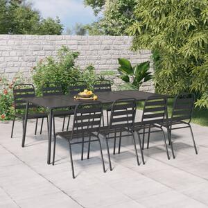 VidaXL antracitszürke acél kerti asztal 200 x 100 x 71 cm