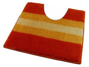 Fürdőszoba-szőnyeg BARLETTA Narancssárga - Narancssárga / 50 x 50 cm WC kagyló elé, kivágással