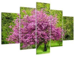 A réten virágzó fa képe (150x105 cm)