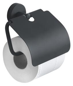 Eros WC papír tartó fedéllel fekete