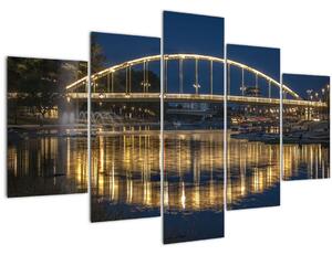 Egy híd képe szökőkúttal (150x105 cm)