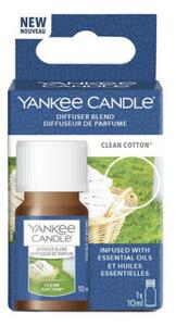 Clean Cotton, Yankee Candle aroma olaj diffúzorhoz, 10 ml, (pamut, zöld levelek)