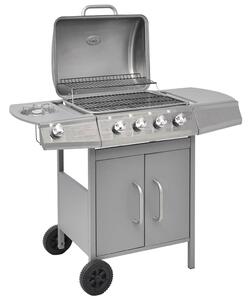 VidaXL ezüst gáz grillsütő 4+1 főzőfelülettel