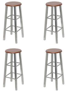 Vidaxl Bárszék - 4 db - Barna MDF Ülőlappal - 70 cm