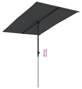 VidaXL fekete kültéri napernyő alumíniumrúddal 2 x 1,5 m