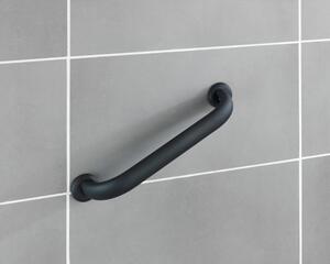 Secura fekete biztonsági fogantyú a zuhanyzóba, magasság 47,5 cm - Wenko