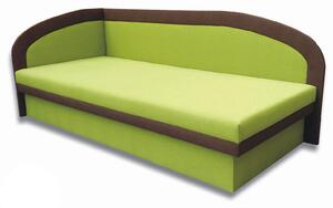 Egyszemélyes ágy (dívány) 80 cm Melvin (Devon 001 zöld + Devon 009 barna) (B). 793133