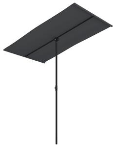 VidaXL fekete kültéri napernyő alumíniumrúddal 180 x 110 cm