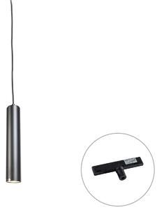 Design függőlámpa fekete, sínadapterrel, 1 fázisú - Slimline Tuba Small