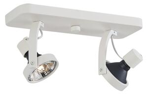 Design mennyezeti spotlámpa fehér GU10 70mm 2-lámpás állítható - Vo