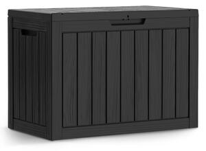 AKORD Furniture Factory Vízálló Kerti Tároló Láda 170 L Polipropylen Fekete UV Szűrővel