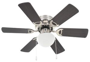 VidaXL díszes mennyezeti ventilátor lámpával 82 cm sötétbarna