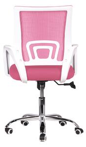 KONDELA Irodai szék, rózsaszín/fehér, SANAZ TYP 2
