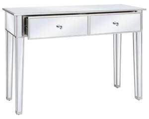 VidaXL tükrös konzolasztal MDF-ből és üvegből 106,5 x 38 x 76,5 cm