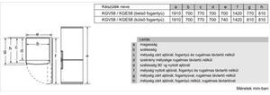 Bosch KGV58VLEAS Alulfagyasztós hűtőszekrény, 500L, M:191cm, LowFrost, VitaFresh fiók, E energiaosztály, Inox