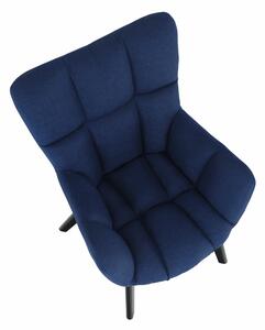 KONDELA Dizájnos fotel, kék/fekete, FONDAR