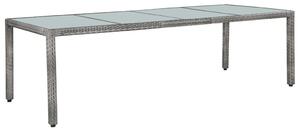 VidaXL 11 részes szürke polyrattan kültéri étkezőgarnitúra párnával