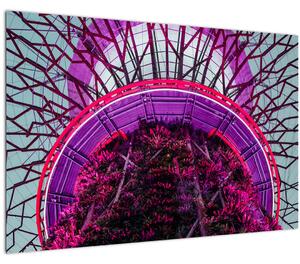 Absztrakt kép - lila ágak (90x60 cm)
