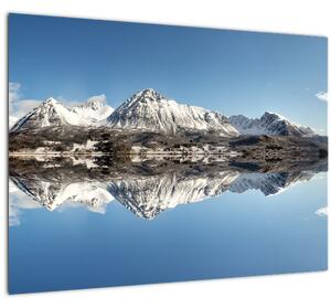 A hegyek képe és a tükröződés (70x50 cm)