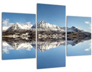A hegyek képe és a tükröződés (90x60 cm)