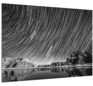 Fekete-fehér kép egy csillagos ég (70x50 cm)