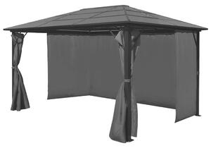 VidaXL alumínium kerti pavilon antracitszürke függönnyel 400 x 300 cm