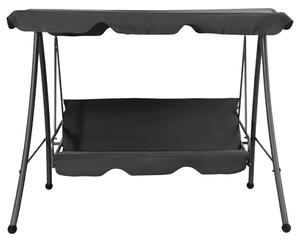 VidaXL antracitszürke acél hintaágy tetőponyvával 192 x 118 x 175 cm