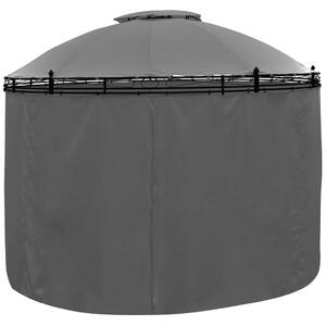 VidaXL kerek antracitszürke pavilon függönyökkel 3,5 x 2,7 m